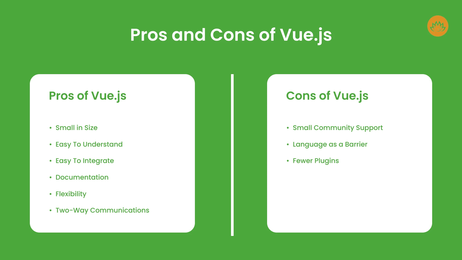 Pros and Cons of Vue js